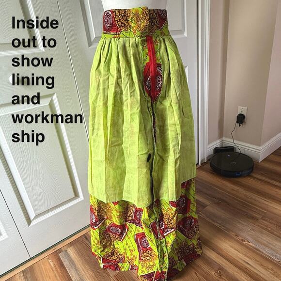 Homemade Popcorn motif print skirt. Floor length Waist 34”aprox size 14/16. - Picture 6 of 7